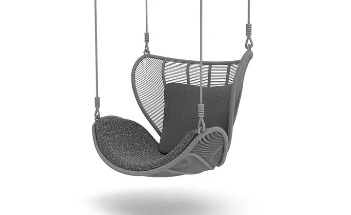 Virasat Agata Single Seater Hanging Swing Without Stand For Balcony, Garden Swing (Dark Grey)