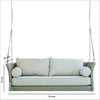 Virasat Double Seater Hanging Swing Without Stand For Balcony, Garden Swing (Beige)-VIRASAT FURNITURE & FURNISHING