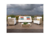 Virasat Outdoor Garden Balcony Sofa Set 2 Seater, 2 Single Seater and 1 Table Set (Beige + White)-VIRASAT FURNITURE & FURNISHING