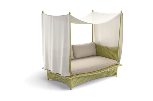 Virasat Outdoor Poolside Sunbed With Cushion Daybed (Green)-VIRASAT FURNITURE & FURNISHING