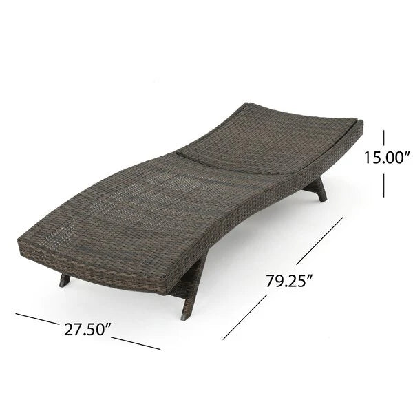 Virasat Aver Outdoor Swimming Poolside Lounger Set of 2 (Brown)