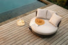 Virasat Outdoor Poolside Sunbed With Cushion Daybed (Grey) Braided & Rope-VIRASAT FURNITURE & FURNISHING