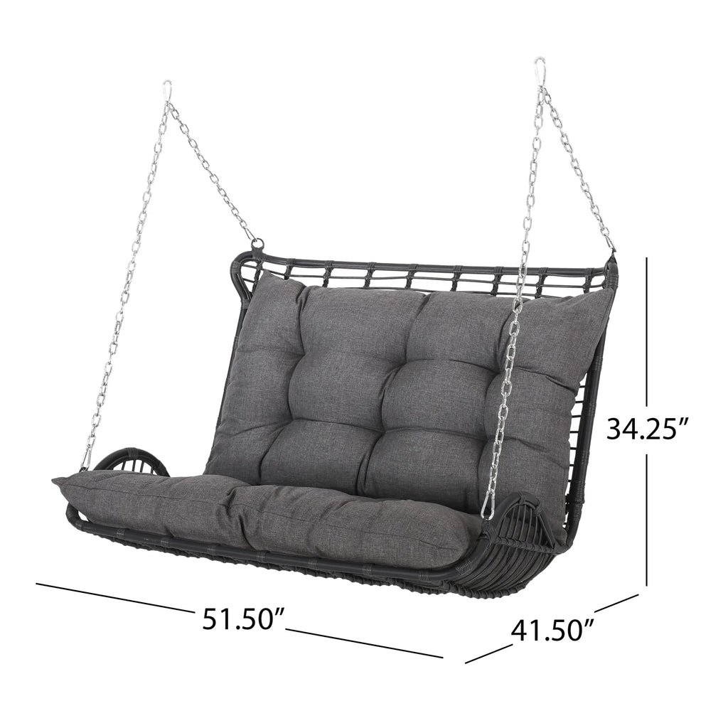 Virasat Double Seater Hanging Swing Without Stand For Balcony, Garden Swing-VIRASAT FURNITURE & FURNISHING