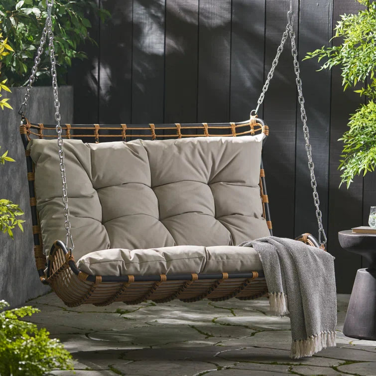 Virasat Double Seater Hanging Swing Without Stand For Balcony, Garden Swing-VIRASAT FURNITURE & FURNISHING