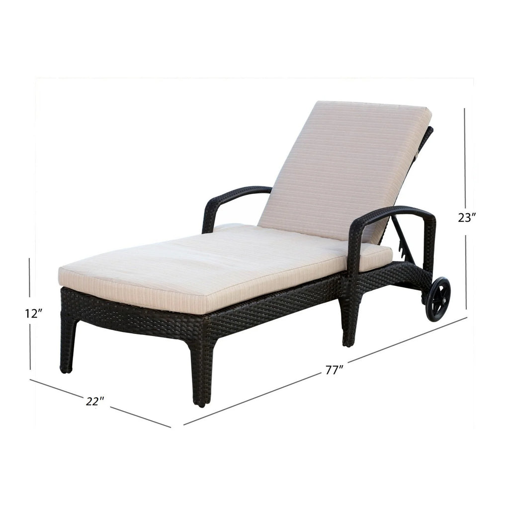 Virasat Outdoor Swimming Poolside Lounger (Black)-VIRASAT FURNITURE & FURNISHING