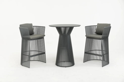 Virasat Outdoor Patio Bar Set 2 Chairs and 1 Table Set-VIRASAT FURNITURE & FURNISHING