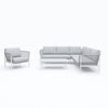 VIRASAT FURNITURE OUTDOOR ROPE SOFA SET 6-SEATER WITH CENTER TABLE (GREY) - BRAIDED GARDEN & BALCONY SET