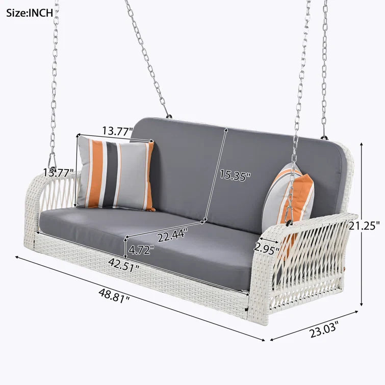Virasat Double Seater Hanging Swing Without Stand For Balcony, Garden Swing-VIRASAT FURNITURE & FURNISHING