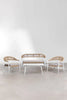 Virasat Outdoor Sofa Set 2 Seater, 2 Single Seater and 1 Center Table Set (White+Brown) Braided & Rope-VIRASAT FURNITURE & FURNISHING