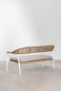 Virasat Outdoor Sofa Set 2 Seater, 2 Single Seater and 1 Center Table Set (White+Brown) Braided & Rope-VIRASAT FURNITURE & FURNISHING