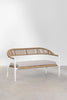 Virasat Outdoor Sofa Set 2 Seater, 2 Single Seater and 1 Center Table Set (White+Brown) Braided & Rope-VIRASAT FURNITURE & FURNISHING