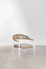 Virasat Outdoor Sofa Set 2 Seater, 2 Single Seater and 1 Center Table Set (White+Brown) Braided & Rope-VIRASAT FURNITURE & FURNISHING