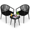 Virasat Outdoor Patio Seating Set 2 Chairs and 1 Table Set Braided And Rope-VIRASAT FURNITURE & FURNISHING