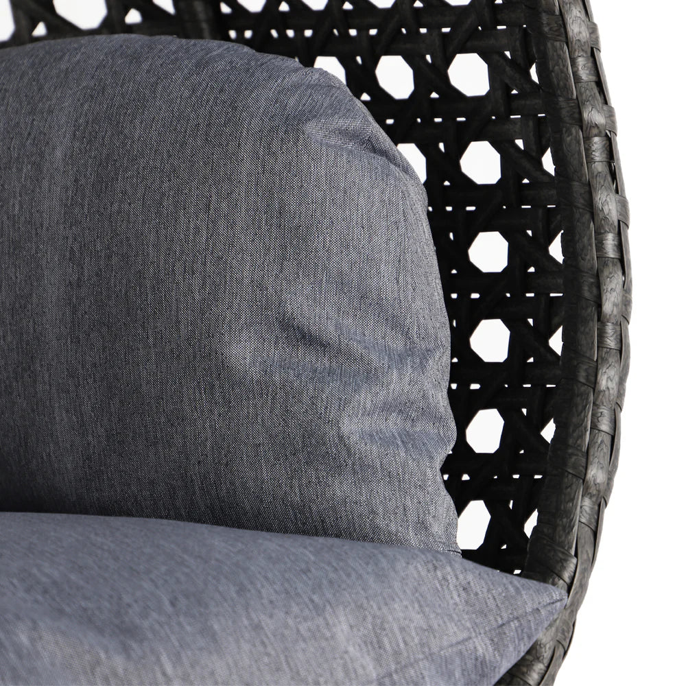 Virasat Double Seater Hanging Swing With Stand For Balcony, Garden Swing (Dark Grey)-VIRASAT FURNITURE & FURNISHING