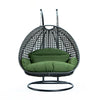 Virasat Double Seater Hanging Swing With Stand For Balcony, Garden Swing (Dark Grey)-VIRASAT FURNITURE & FURNISHING