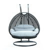 Virasat Double Seater Hanging Swing With Stand For Balcony, Garden Swing (Dark Grey)