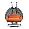 Virasat Double Seater Hanging Swing With Stand For Balcony, Garden Swing (Dark Grey)