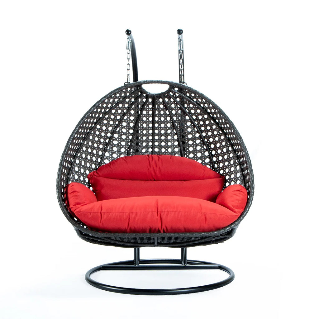 Virasat Double Seater Hanging Swing With Stand For Balcony, Garden Swing (Dark Grey)
