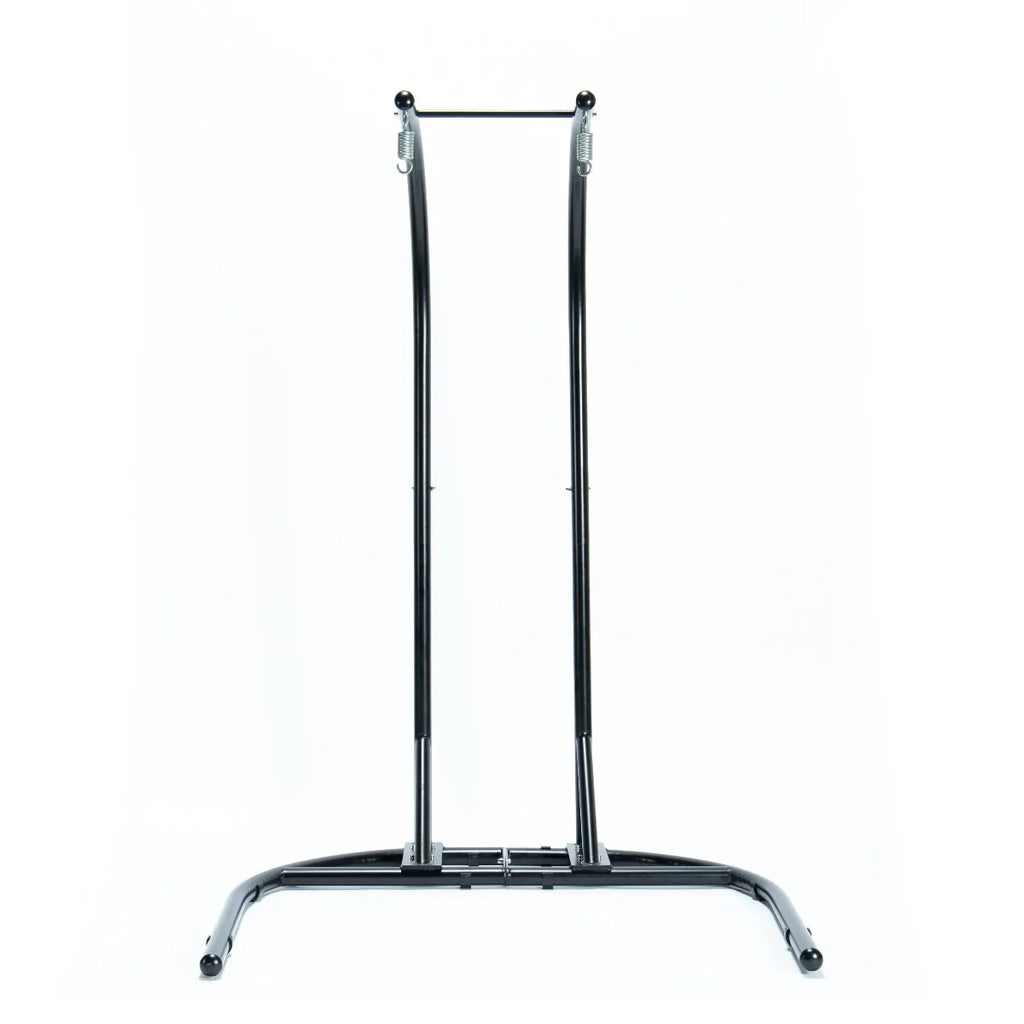 Virasat Double Seater Hanging Swing With Stand For Balcony, Garden Swing (Black) Braided and Rope-VIRASAT FURNITURE & FURNISHING