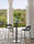 Virasat Outdoor Patio Bar Set 2 Chairs and 1 Table Set (Dark Grey) Braided & Rope-VIRASAT FURNITURE & FURNISHING