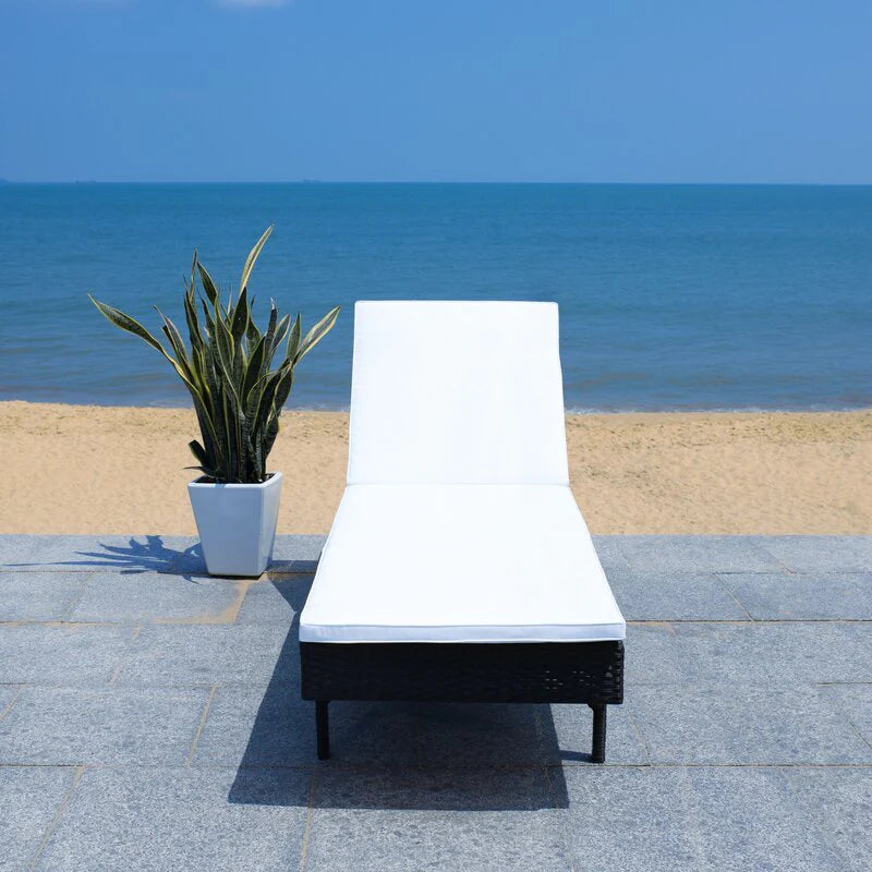 Virasat Outdoor Swimming Poolside Lounger Black-VIRASAT FURNITURE & FURNISHING