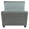 Virasat Outdoor Patio Seating Set 2 Chairs 1 Table Grey-VIRASAT FURNITURE & FURNISHING