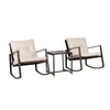 Virasat Outdoor Patio Seating Set 2 Chairs and 1 Table Set Black-VIRASAT FURNITURE & FURNISHING