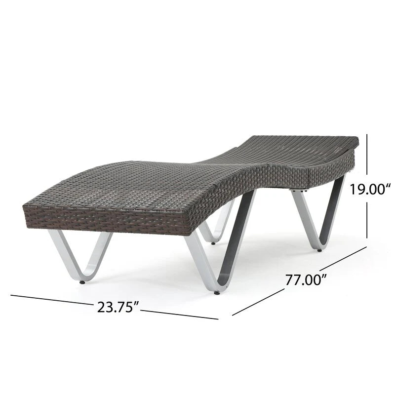 Virasat Crafter Outdoor Swimming Poolside Lounger (Brown)