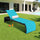 Virasat Outdoor Swimming Poolside Lounger Black-VIRASAT FURNITURE & FURNISHING