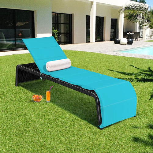 Virasat Outdoor Swimming Poolside Lounger Black-VIRASAT FURNITURE & FURNISHING