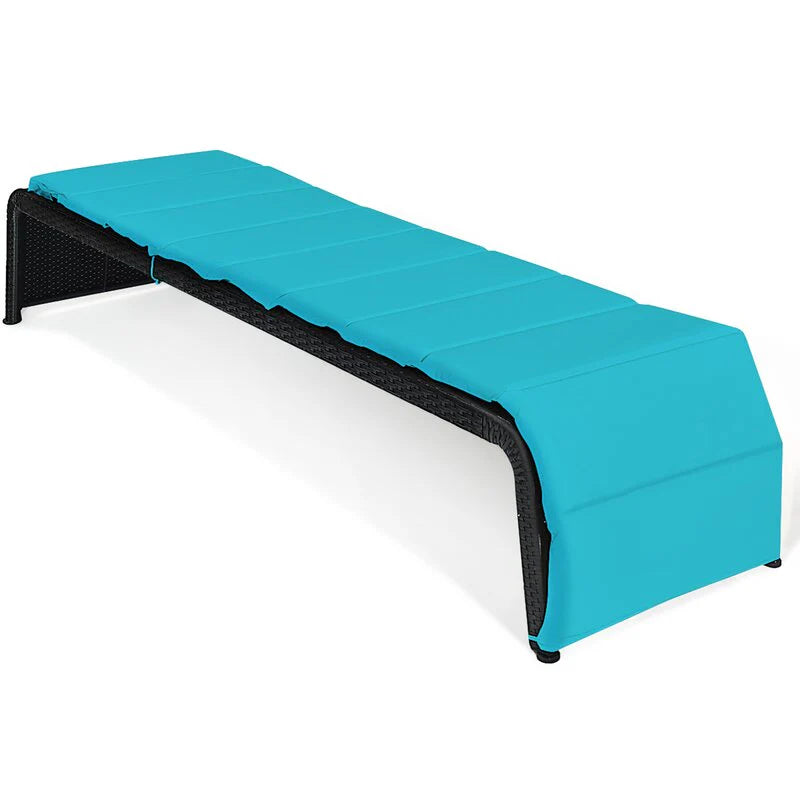 Virasat Outdoor Swimming Poolside Lounger Black-VIRASAT FURNITURE & FURNISHING