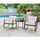 VIRASAT FURNITURE DUCHESS OUTDOOR PATIO SEATING SET 2 CHAIRS AND 1 TABLE SET (BLACK)