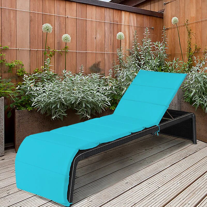 Virasat Outdoor Swimming Poolside Lounger Black-VIRASAT FURNITURE & FURNISHING