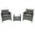 Virasat Outdoor Patio Seating Set 2 Chairs 1 Table Grey-VIRASAT FURNITURE & FURNISHING