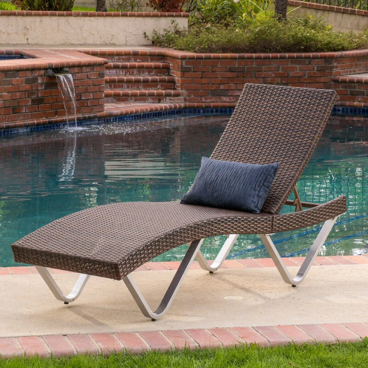 Virasat Crafter Outdoor Swimming Poolside Lounger (Brown)