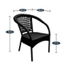 Virasat Outdoor Patio Seating Set 2 Chairs 1 Table Black-VIRASAT FURNITURE & FURNISHING