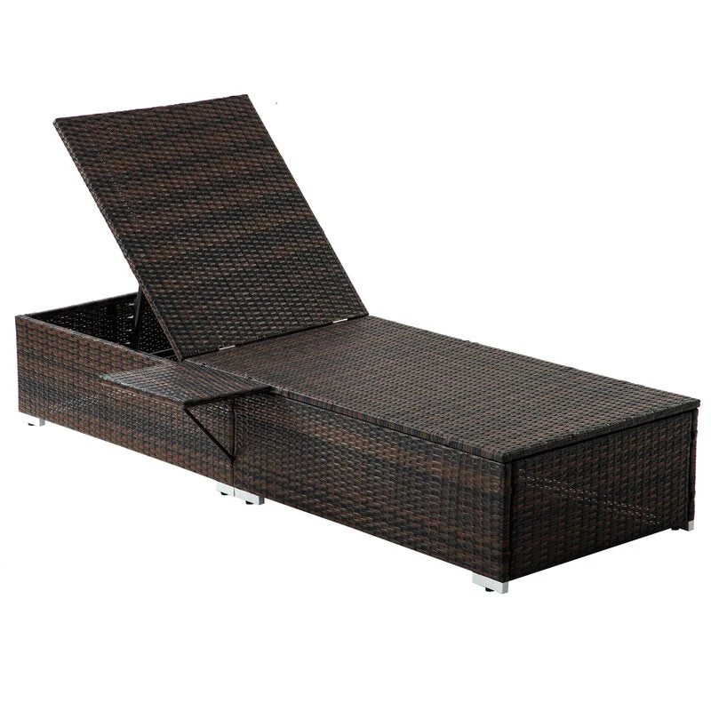 Virasat Outdoor Swimming Poolside Lounger Set of 2 Brown-VIRASAT FURNITURE & FURNISHING