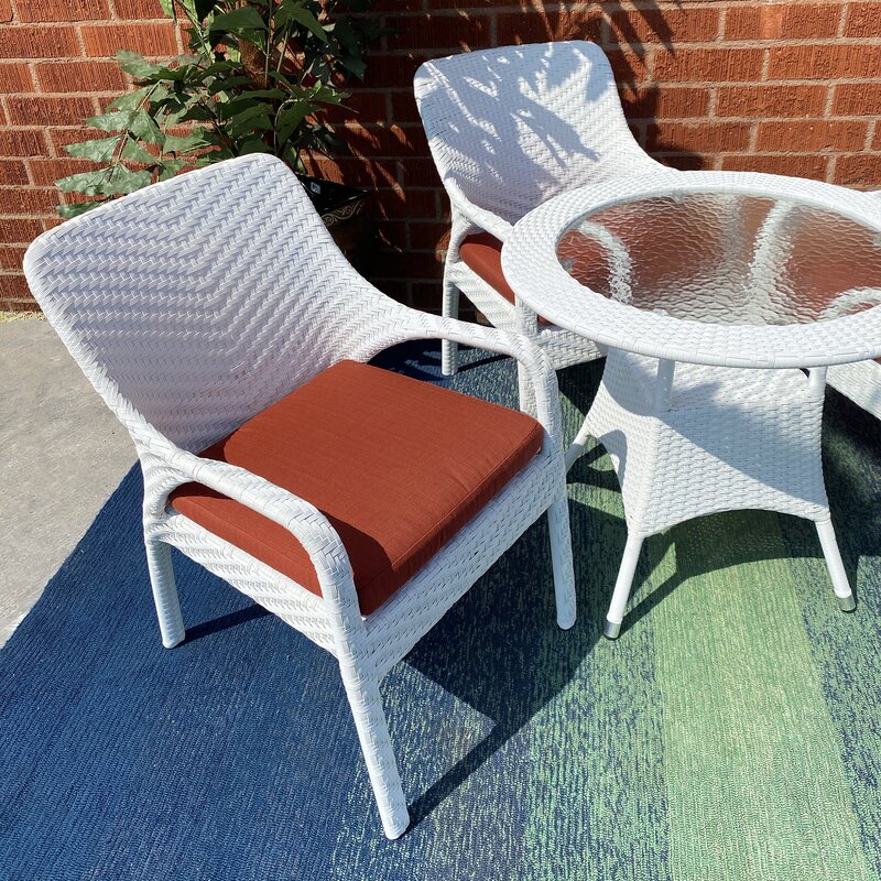 Virasat Outdoor Patio Seating Set 4 Chairs and 1 Table Set (White)-VIRASAT FURNITURE & FURNISHING