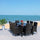 Virasat Outdoor Patio Dining Set 8 Chairs and 1 Table (Black)-VIRASAT FURNITURE & FURNISHING