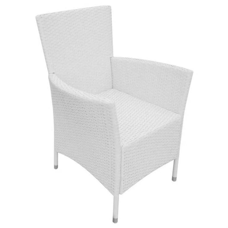 Virasat Outdoor Patio Dining Set 8 Chairs and 1 Table (White)-VIRASAT FURNITURE & FURNISHING
