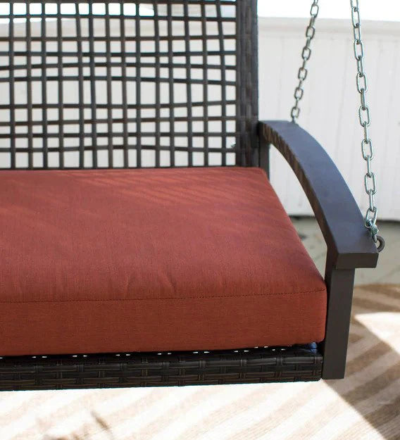 Virasat Double Seater Hanging Swing Without Stand For Balcony, Garden Swing (Dark Brown)-VIRASAT FURNITURE & FURNISHING