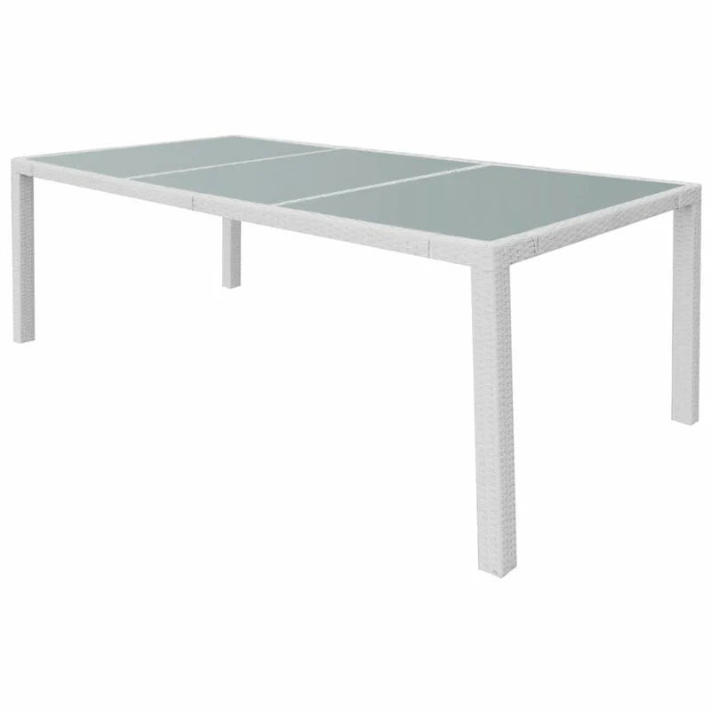 Virasat Outdoor Patio Dining Set 8 Chairs and 1 Table (White)-VIRASAT FURNITURE & FURNISHING