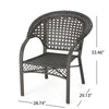 Virasat Outdoor Patio Dining Set 6 Chairs and 1 Table (Dark Brown)-VIRASAT FURNITURE & FURNISHING