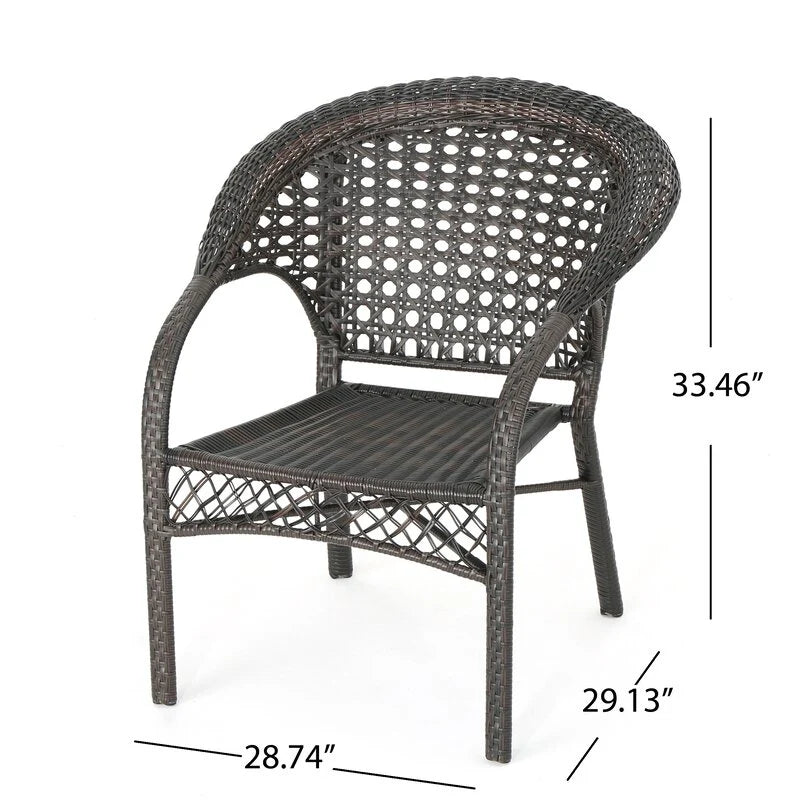 Virasat Outdoor Patio Dining Set 6 Chairs and 1 Table (Dark Brown)-VIRASAT FURNITURE & FURNISHING