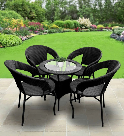 Virasat Outdoor Patio Seating Set 4 Chairs and 1 Table Set-VIRASAT FURNITURE & FURNISHING
