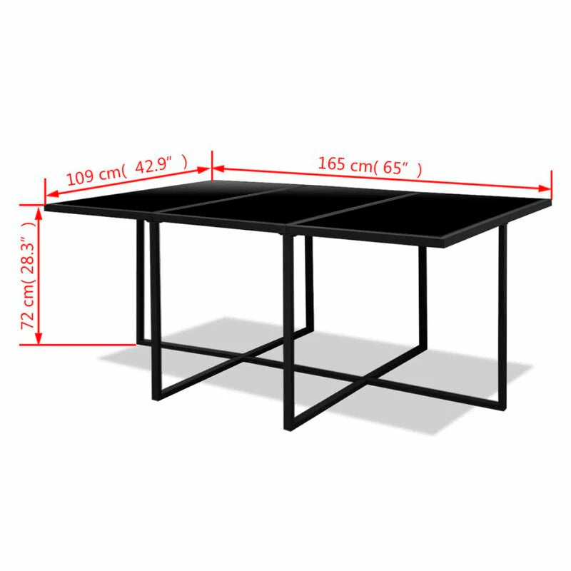 Virasat Outdoor Patio Dining Set 6 Chairs, 4 Ottoman and 1 Table (Black)-VIRASAT FURNITURE & FURNISHING