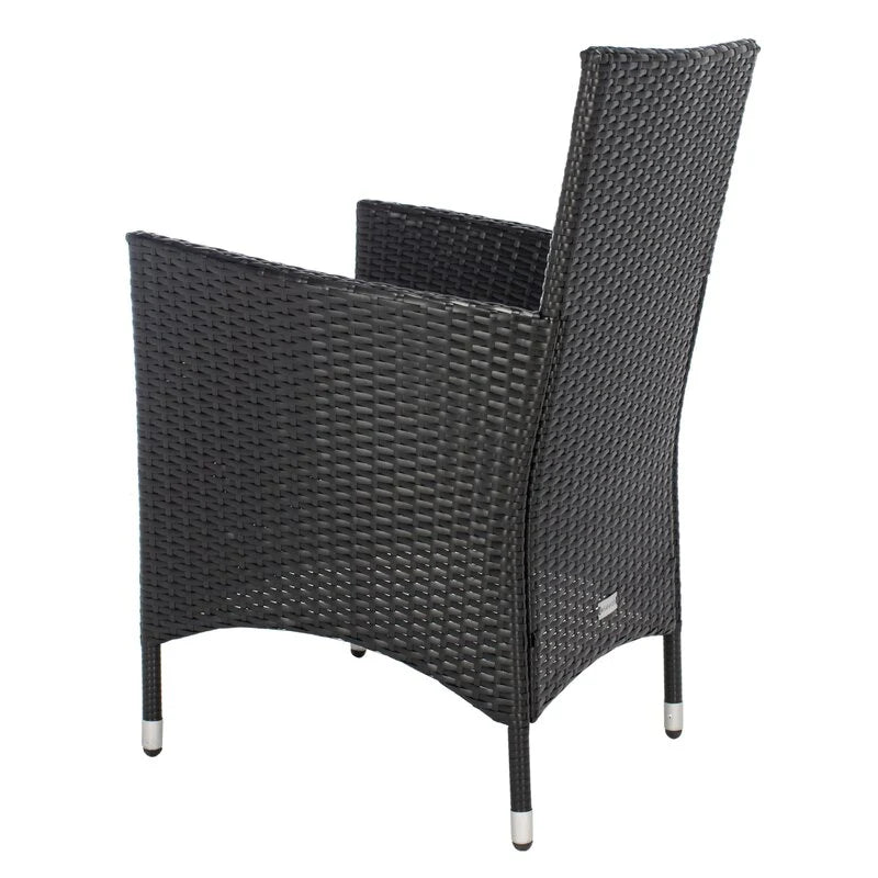 Virasat Filiberto Outdoor Patio Dining Set 8 Chairs and 1 Table (Black)