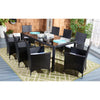 Virasat Outdoor Patio Dining Set 8 Chairs and 1 Table (Black)-VIRASAT FURNITURE & FURNISHING