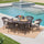 Virasat Outdoor Patio Dining Set 6 Chairs and 1 Table (Dark Brown)-VIRASAT FURNITURE & FURNISHING