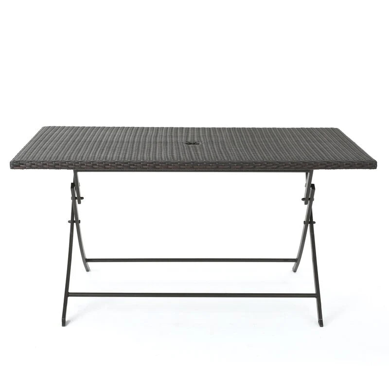 Virasat Outdoor Patio Dining Set 6 Chairs and 1 Table (Dark Brown)-VIRASAT FURNITURE & FURNISHING